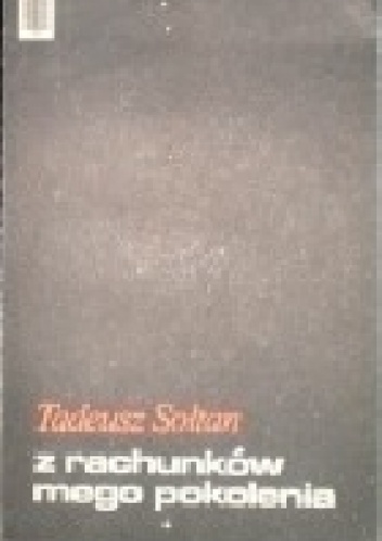 Okladka ksiazki z rachunkow mego pokolenia
