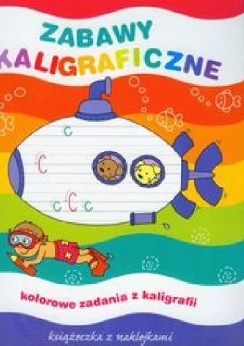 Okladka ksiazki zabawy kaligraficzne ksiazeczka z naklejkami