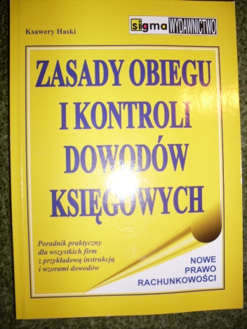 Okladka ksiazki zasady obiegu i kontroli dowodow ksiegowych