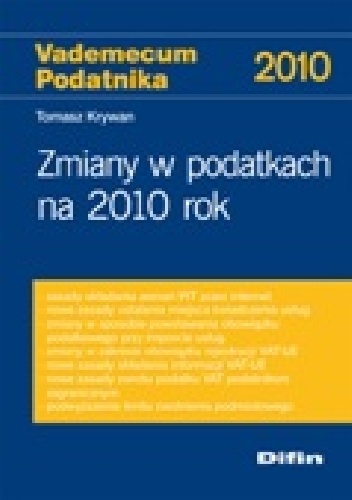 Okladka ksiazki zmiany w podatkach na 2010 rok