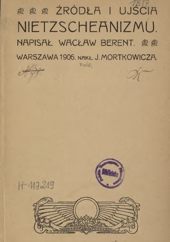 Okladka ksiazki zrodla i ujscia nietzscheanizmu